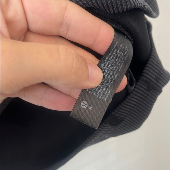 LULULEMON Black Ribbed Softstreme T-Shirt - Picture 3 of 5